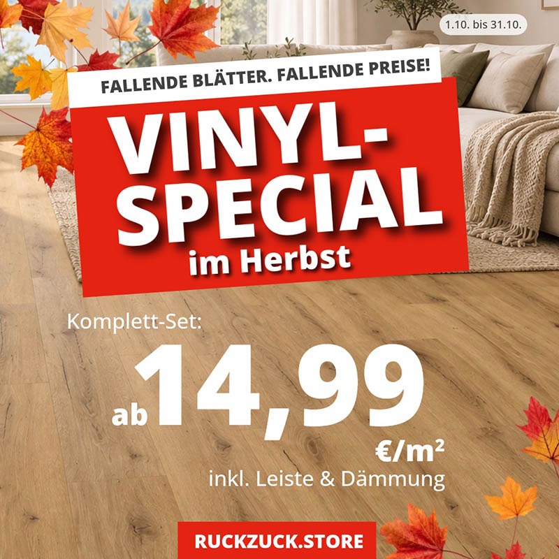 Herbstaktion. Vinylboden-Angebot