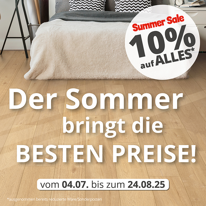 Summer Sale Aktion. Spare 10% auf alles.